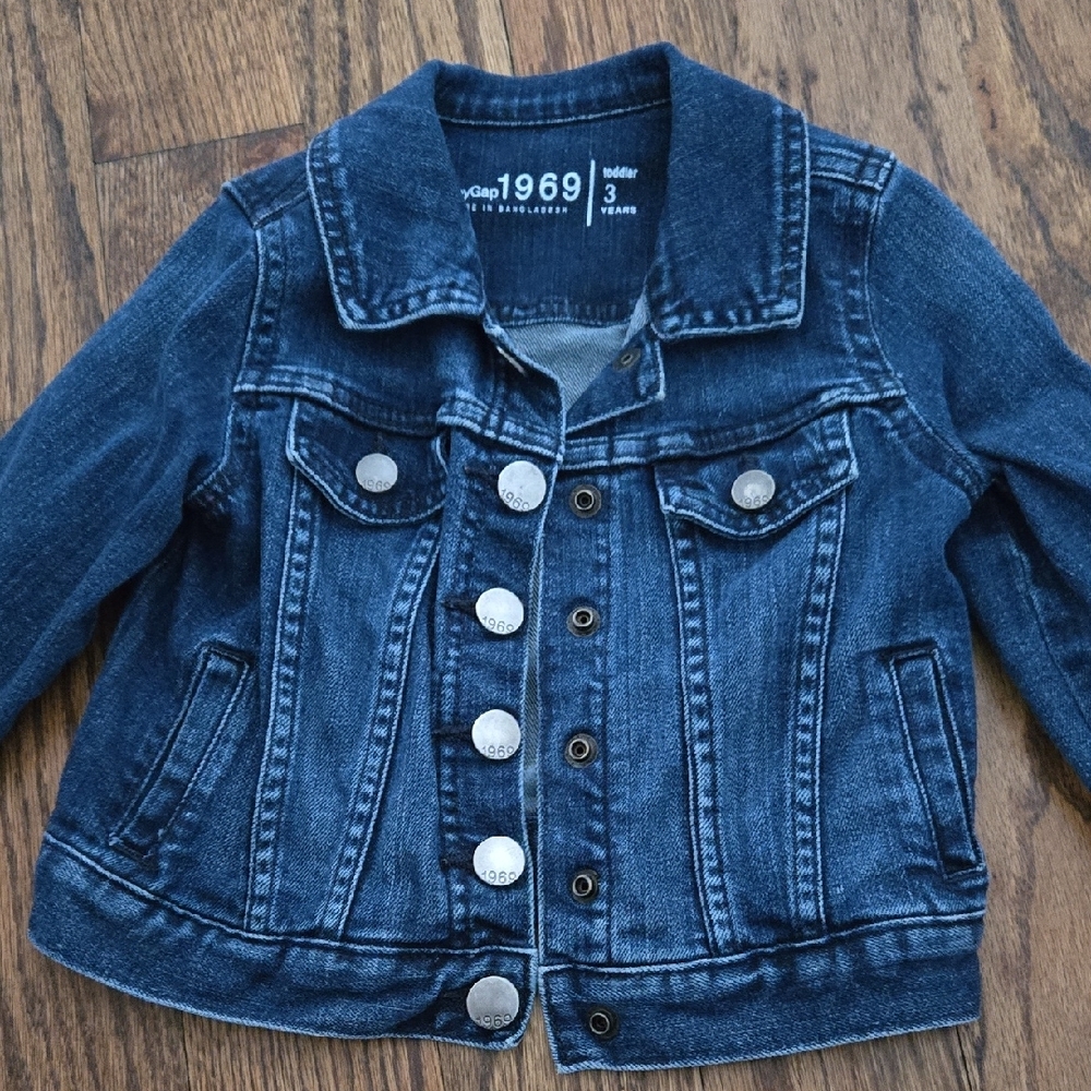 GAP Dark Blue Kids Jean Jacket - Picture 2 of 5